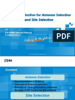 ZTE's Introduction For Antenna Selection and Site Selection