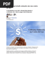 Você Tem Prestado Atenção Em Sua Conta de Luz