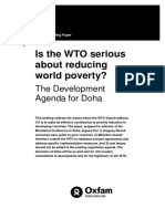 Is The WTO Serious About Reducing World Poverty? The Development Agenda For Doha