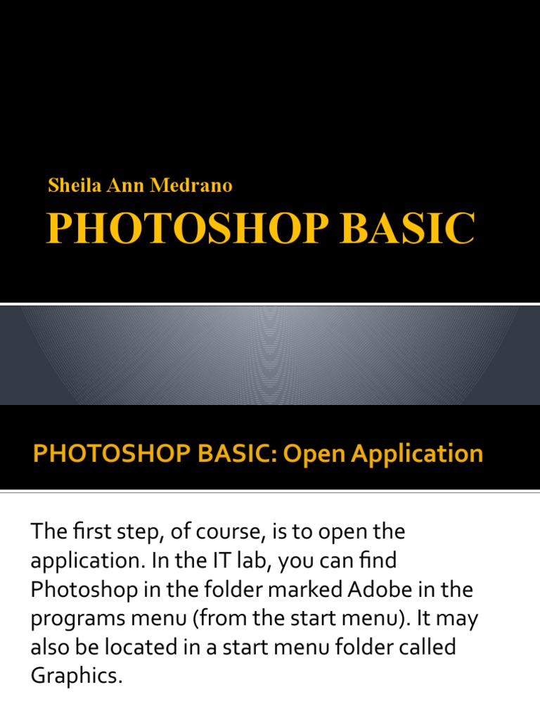 Photoshop Basics for Beginners | PDF | Adobe Photoshop | Computer Science