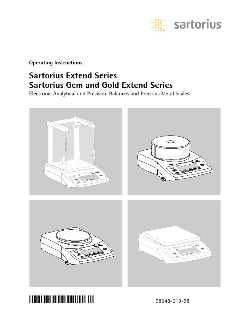 Sartorius ED124S u. ED323S Eng Weighing Scale Calibration
