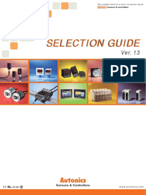 Autonics Product Guide PDF, PDF