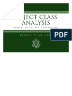 Object Class Analysis: Budget of The U.S. Government
