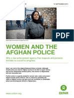 Women and The Afghan Police: Why A Law Enforcement Agency That Respects and Protects Females Is Crucial For Progress