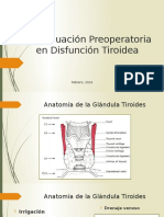 Evaluación Preoperatoria en Disfunción Tiroidea.
