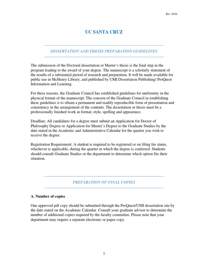 Dissertation guidelines image