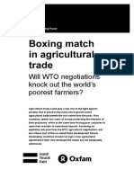 Boxing Match in Agricultural Trade: Will WTO Negotiations Knock Out The Worlds Poorest Farmers?