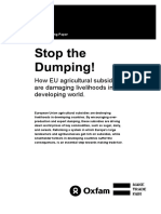Stop The Dumping! How EU Agricultural Subsidies Are Damaging Livelihoods in The Developing World