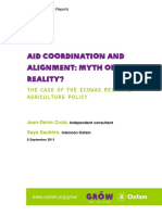 Aid Coordination and Alignment: Myth or Reality? The Case of The ECOWAS Regional Agriculture Policy