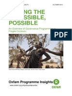 Making The Impossible Possible: An Overview of Governance Programming in Fragile Contexts