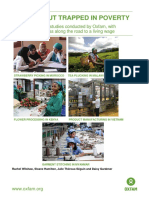 In Work But Trapped in Poverty: A Summary of Five Studies Conducted by Oxfam, With Updates On Progress Along The Road To A Living Wage