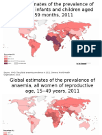 Global Prevalence Anaemia 2011 Maps