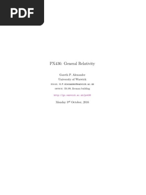 General Relativity Px436 | PDF | General Relativity | Gravity