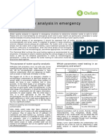 Water Quality Analysis in Emergency Situations