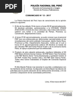 Download COMUNICADO PNP N 12 - 2017 by Polica Nacional del Per SN342321195 doc pdf