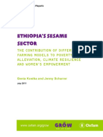 Ethiopia's Sesame Sector: The Contribution of Different Farming Models To Poverty Alleviation, Climate Resilience and Women's Empowerment