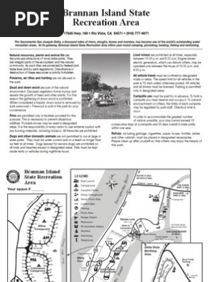 Brannan Island Campground Map Brannan Island State Recreaion Area Campground Map Pdf Campsite Parks