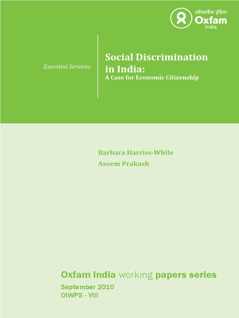 Social Discrimination in India: A Case For Economic Citizenship | PDF ...