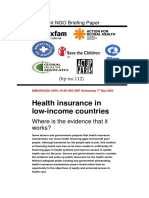 Health Insurance in Low Income Countries: Where Is The Evidence That It Works?