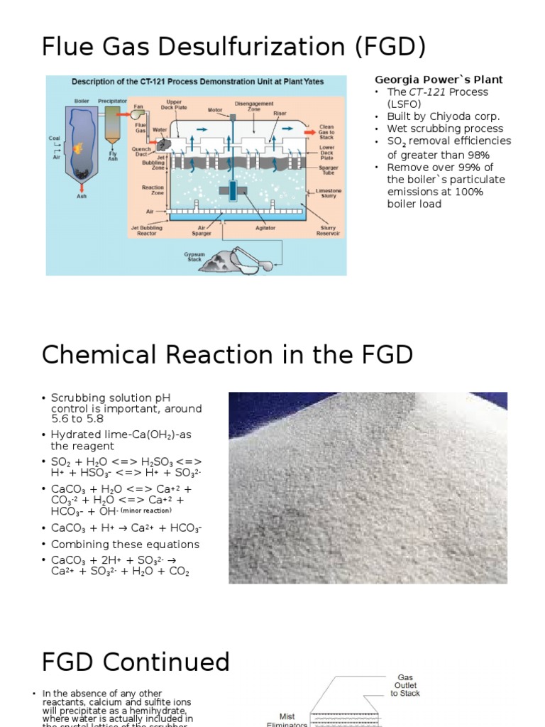 Flue Gas Desulfurization (FGD) : Georgia Power's Plant | PDF