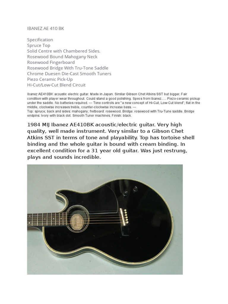 Ibanez ae410 deals
