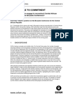 From Pledge To Commitment: How Should Donors Engage To Reconstruct Central African Republic During The Brussels Conference?