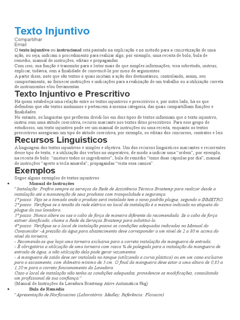 Texto Injuntivo | Atitude (Psicologia) | Linguística
