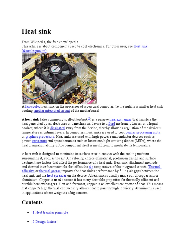 Heat Sink | PDF