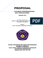 Proposal Perpanajangan Idjin Operasional PKBM Hayati 2017
