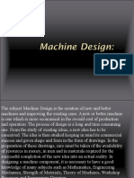 MAChine Design (Lecture 1)