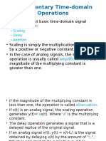 A) Elementary Time-Domain Operations: - Scaling - Delay - Addition