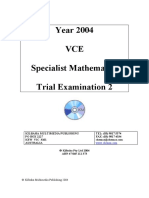 (Specialist) 2004 Kilbaha Exam 2