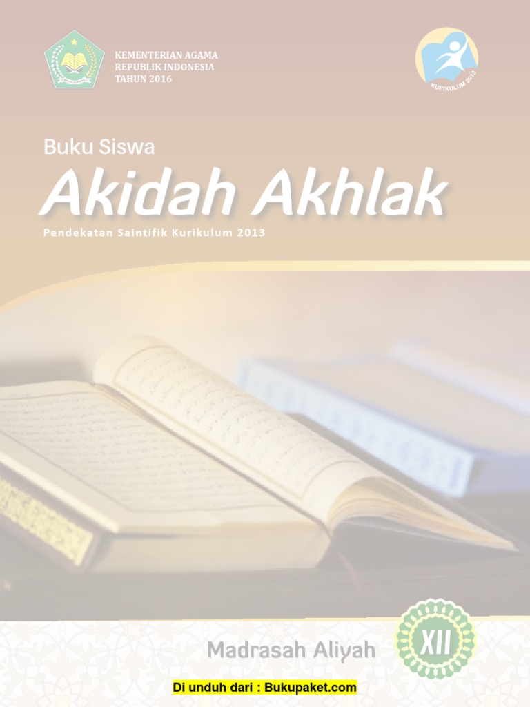 Buku Aqidah Akhlak Kelas 12