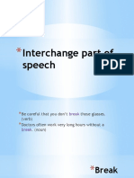 Interchange Part of Speech