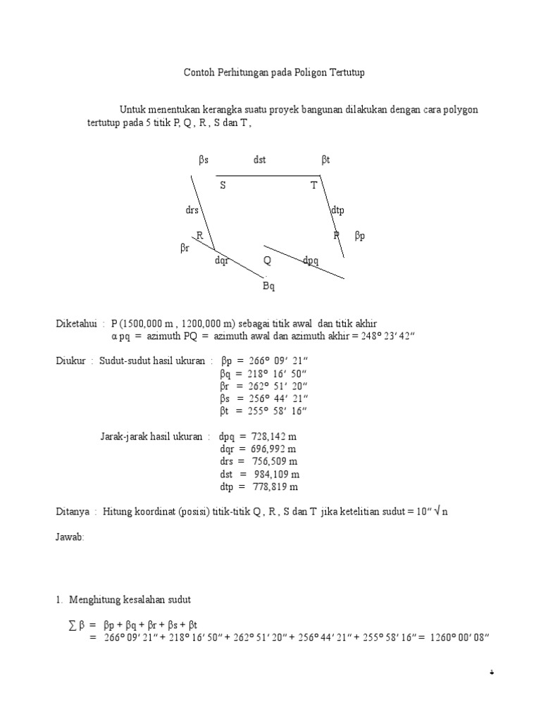 Hitungan Poligon Tertutup