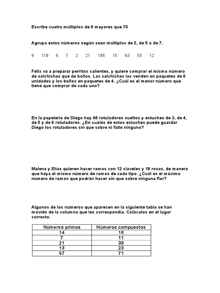 Ejercicios y Problemas Tema 1 | PDF | Enseñanza de matemática | Ocio
