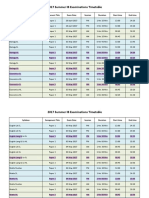 2017 - May Final Timetable