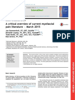 A Critical Overview of Current Myofascial Pain Literature March 2015
