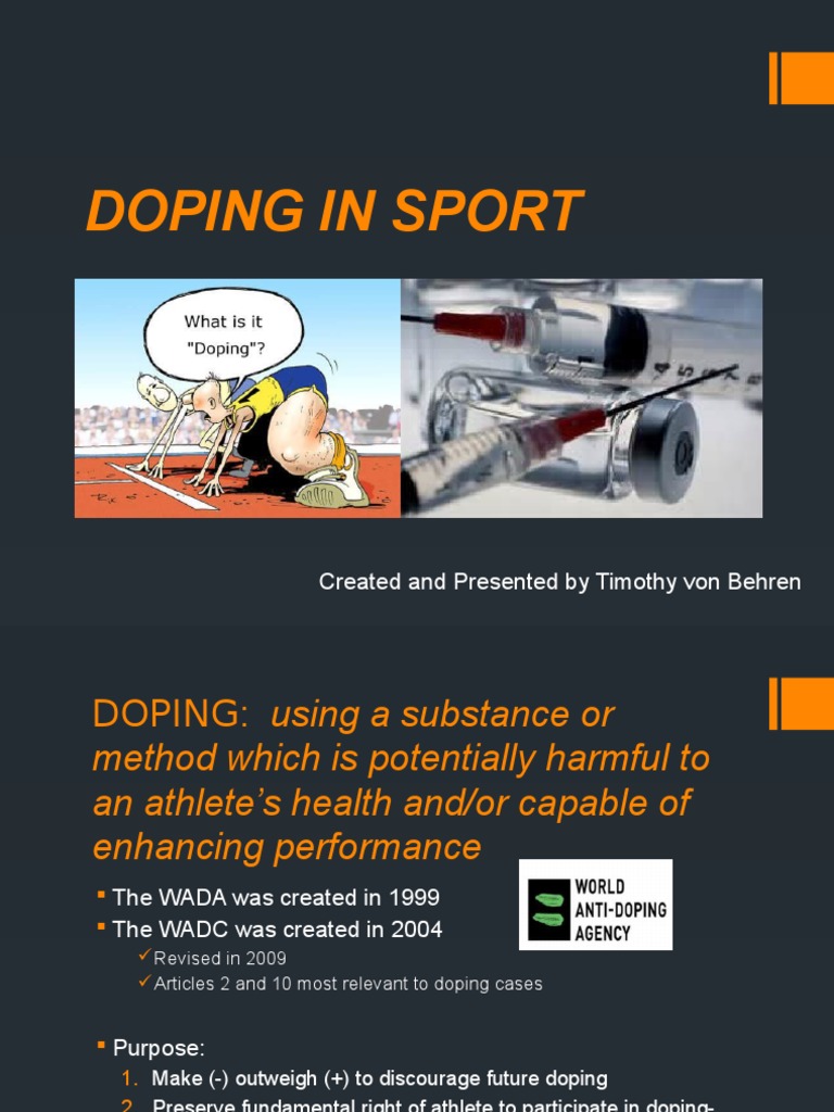 Doping Regulations in Sports Explained | PDF | Doping In Sport | Government