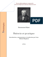 Kant Immanuel-Théorie Et Pratique