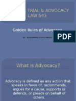 LAW543 Advocacy Rules