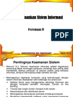 Mengamankan Sistem Informasi: Pertemuan IV