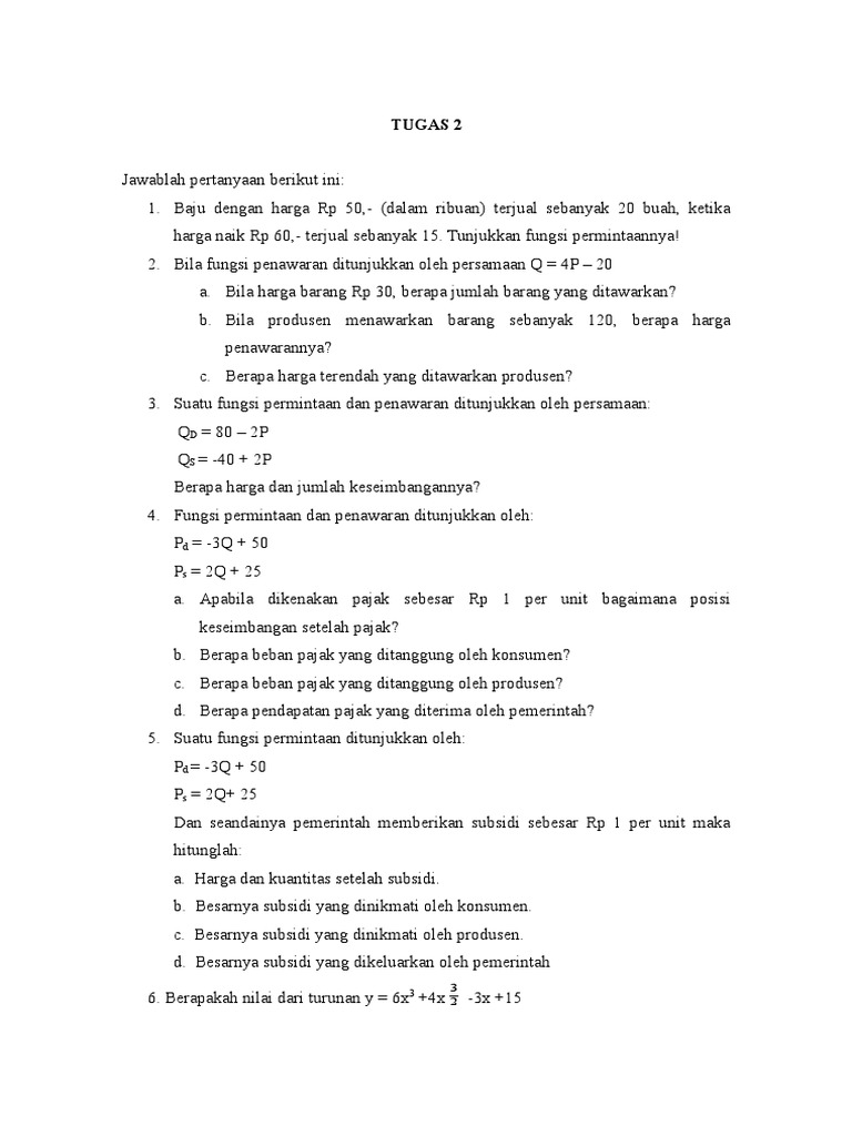 TUGAS 2 Matematika | PDF