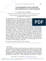 Div Class Title Effect of Viscoelasticity on the Soft Wall Transition and Turbulence in a Microchannel Div