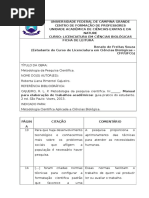 Fichamento de Comentario Metodologia da Pesquisa Cientifica