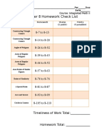 Chapter 8 HW Check List