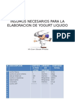 DIAPOSITIVA INSUMOS YOGURTLIQUIDO