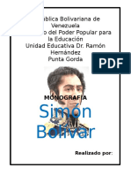 Monografia de Simón Bolívar