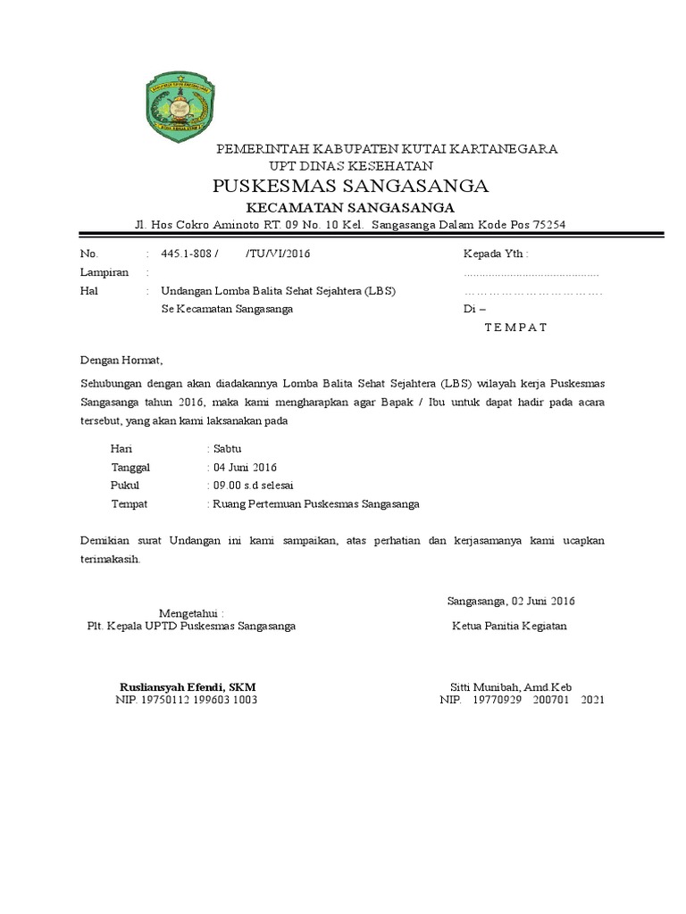 85 Contoh Surat Undangan Acara Lomba Terbaik