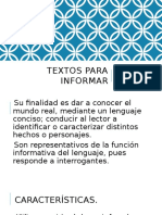 Textos Para Informar